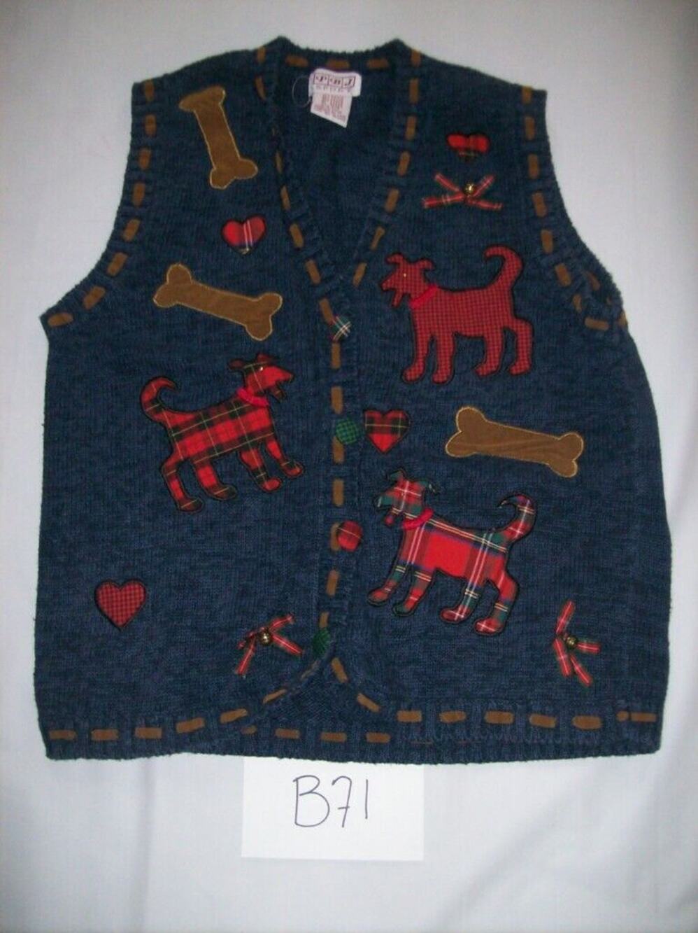 PBJ Sport Vest Size Small Petite Dog Design Womens -0112B71